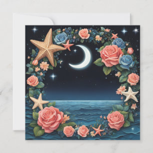 Cartes Pour Fêtes Annuelles Jour des Mères de la Mer de l'Océan Lune et des Co
