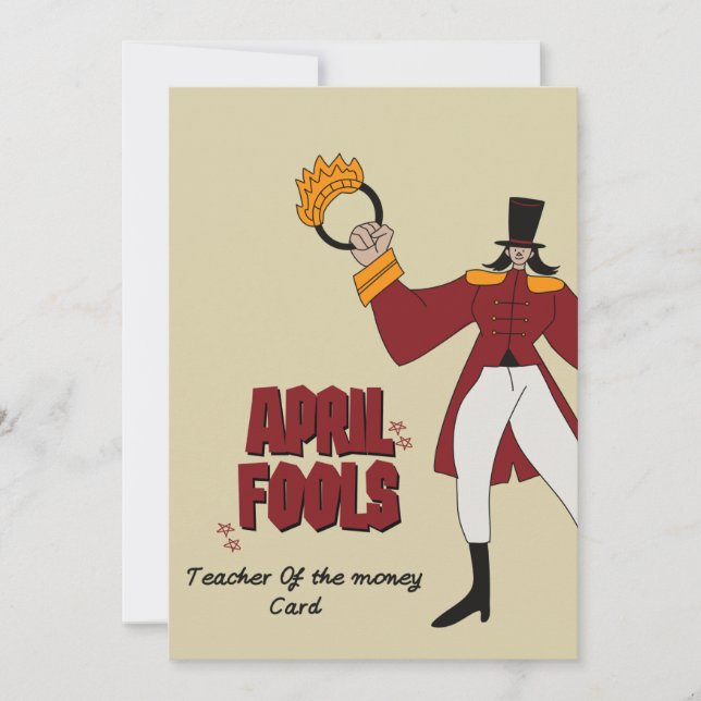 Cartes Pour Fêtes Annuelles Jour des poissons d'avril Je suis devenu professeu (Devant)