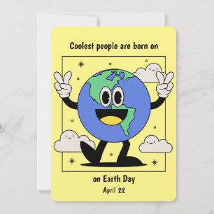 Cartes Pour Fêtes Annuelles Jour des terres Anniversaire Né le avril 22 Person