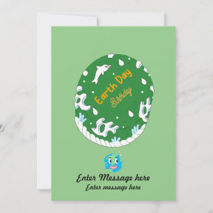 Cartes Pour Fêtes Annuelles Jour des terres Anniversaire Personnalisé