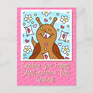 Cartes Pour Fêtes Annuelles Jour des Valentines aux escargots  