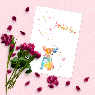 Cartes Pour Fêtes Annuelles Jour des Valentines de Chiot Corgi coloré