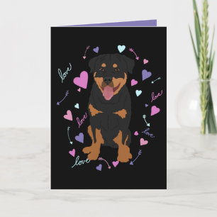 Cartes Pour Fêtes Annuelles Jour des Valentines de Rottweiler