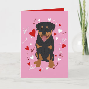 Cartes Pour Fêtes Annuelles Jour des Valentines de Rottweiler