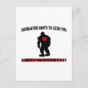 Cartes Pour Fêtes Annuelles Jour des Valentines de Sasquatch