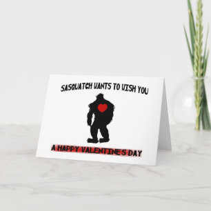 Cartes Pour Fêtes Annuelles Jour des Valentines de Sasquatch