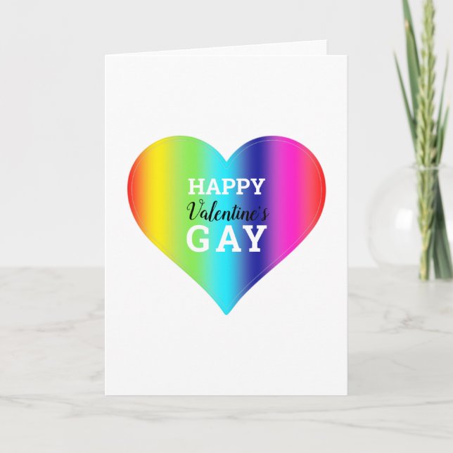Cartes Pour Fêtes Annuelles Jour des Valentines gays (Devant)