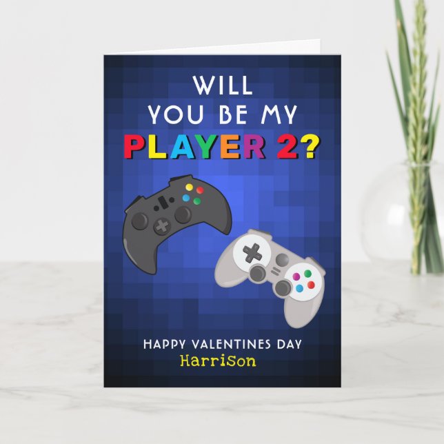 Cartes Pour Fêtes Annuelles Jour des Valentines personnalisées de Funny Gamer (Devant)