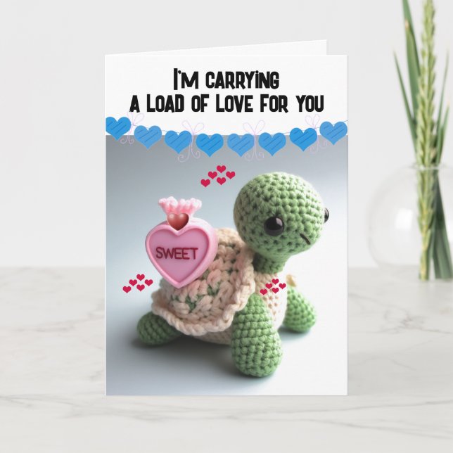 Cartes Pour Fêtes Annuelles Jour des Valentines pour l'amour de la tortue (Devant)