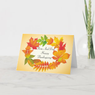 Cartes Pour Fêtes Annuelles Jour du Bon thanksgiving des parents