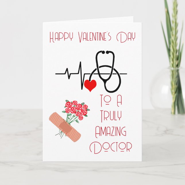 Cartes Pour Fêtes Annuelles Jour du Docteur Valentines (Devant)