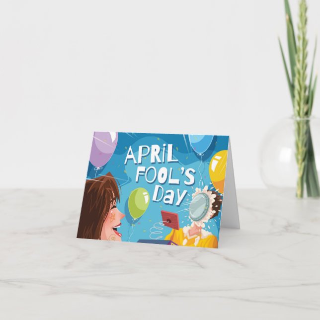 Cartes Pour Fêtes Annuelles Jour du fou d'avril (Devant)