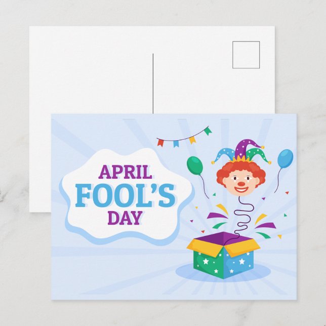 Cartes Pour Fêtes Annuelles Jour du fou d'avril (Devant / Derrière)