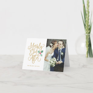 Cartes Pour Fêtes Annuelles Jour férié après Mariage photo de vacances plié