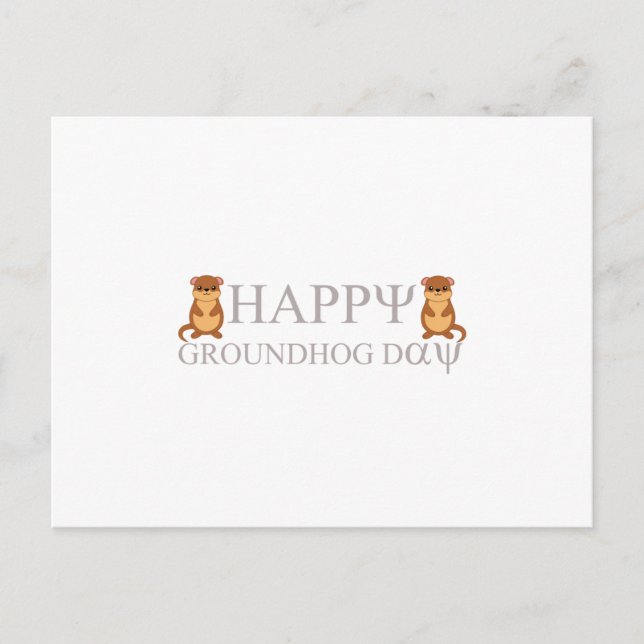 Cartes Pour Fêtes Annuelles Jour heureux de la marmotte (Devant)