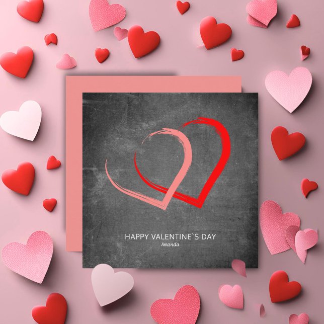 Cartes Pour Fêtes Annuelles Jour moderne du ` s de Valentine de coeurs (Créateur téléchargé)