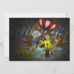 Cartes Pour Fêtes Annuelles Jour pluvieux et venteux