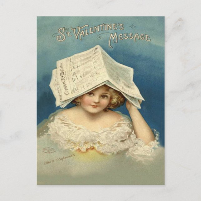 Cartes Pour Fêtes Annuelles Journal de la fillette Valentine (Devant)