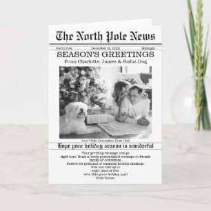 Cartes Pour Fêtes Annuelles Journal de Noël du Pôle Nord personnalisé