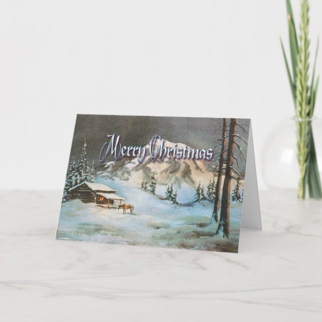 Cartes Pour Fêtes Annuelles JOURNAL HIVER SOIR CABINE par SHARON SHARPE (Devant)