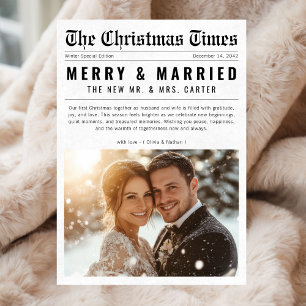 Cartes Pour Fêtes Annuelles Journal Joyeux et marié Noël marié