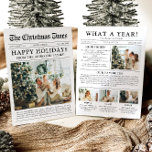 Cartes Pour Fêtes Annuelles Journal Unique Fun What A Year Photo Christmas<br><div class="desc">Célébrez les moments forts de votre année avec notre carte de Noël unique "What A Year". Conçue dans un style de journal moderne, cette carte offre une façon créative de partager vos souvenirs et vos jalons préférés. Avec des sections personnalisables pour les photos et les légendes, il est parfait pour...</div>