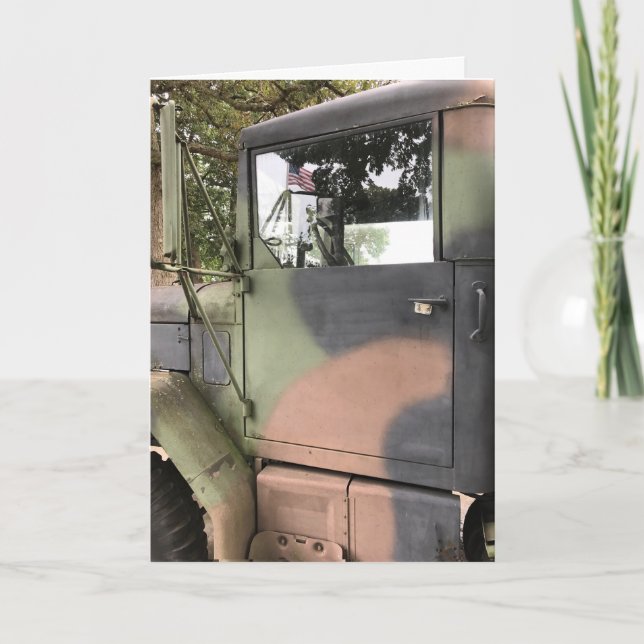 Cartes Pour Fêtes Annuelles Journée des anciens combattants - Camion de camp a (Devant)