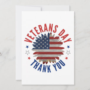CARTES POUR FÊTES ANNUELLES JOURNÉE DES VÉTÉRANS MERCI 