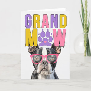 Cartes Pour Fêtes Annuelles Journée Grand-Parents Grand-MAW Boston Terrier Gra