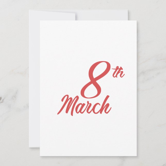 Cartes Pour Fêtes Annuelles Journée internationale de la femme (Devant)