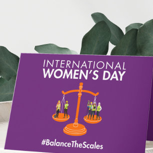 Cartes Pour Fêtes Annuelles Journée internationale des femmes 2026 Équilibrer
