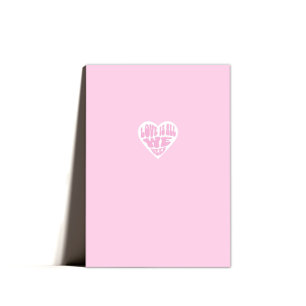 Cartes Pour Fêtes Annuelles Journée Minimale d'Amour au Coeur Rose