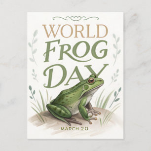 Cartes Pour Fêtes Annuelles Journée mondiale de la grenouille Art de la nature