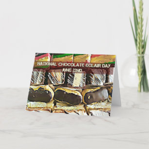 Cartes Pour Fêtes Annuelles Journée nationale de l'Éclair au chocolat 22 juin