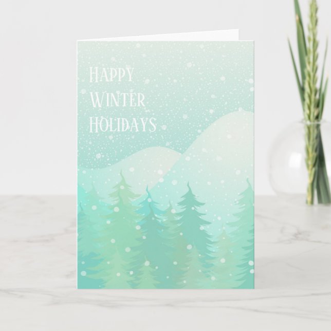 Cartes Pour Fêtes Annuelles Journées enneigées (Devant)