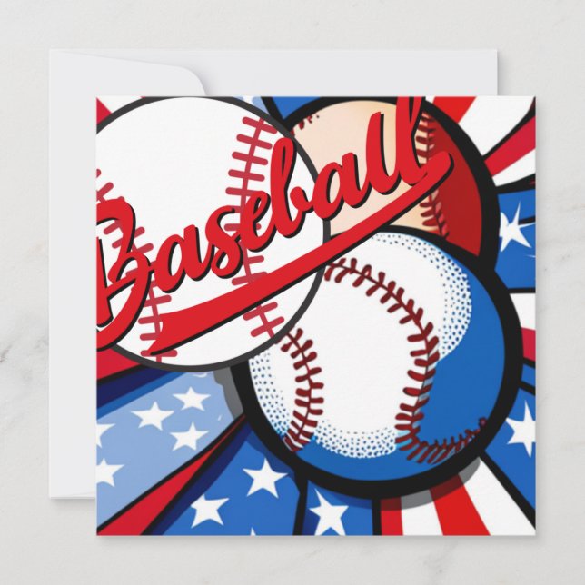 Cartes Pour Fêtes Annuelles Jours de baseball (Devant)