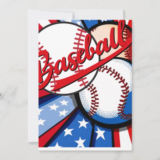 Cartes Pour Fêtes Annuelles Jours de baseball (Devant)