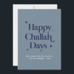 Cartes Pour Fêtes Annuelles Jours de Challah heureux bleu Hanukkah drôle<br><div class="desc">© Gorjo Designs. Fabriqué pour vous via la plateforme Zazzle.

// Besoin d'aide pour personnaliser votre design ? Vous avez d'autres idées ? N'hésitez pas à me contacter (Zoe) directement via le bouton de contact ci-dessous.</div>