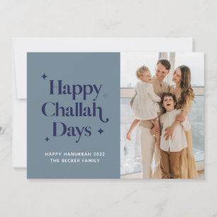 Cartes Pour Fêtes Annuelles Jours de Challah heureux bleu Hanukkah Photo de fa