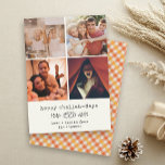 Cartes Pour Fêtes Annuelles Jours de Challah heureux Collage photo moderne de<br><div class="desc">Jours de Challah heureux ! Cette carte de Hanukkah moderne simple a une grille de mise en page Instagram tendance et comporte 4 de vos photos préférées ainsi qu'un message personnalisé à la machine à écrire et une illustration fantaisiste de pain challah et de branche botanique. Au dos, il y...</div>