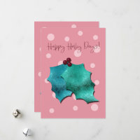 Jours de Noël heureux rose et aqua !