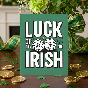 Cartes Pour Fêtes Annuelles Jours de Saint-Patrick drôles dés chanceux