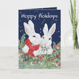 Cartes Pour Fêtes Annuelles Jours fériés Bunny Lapin Grotte verte