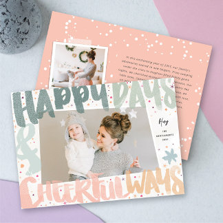 Cartes Pour Fêtes Annuelles Jours heureux colorés et modes joyeux de nouvel an