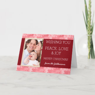 Cartes Pour Fêtes Annuelles Jovely Red Family Photo voeux de Noël