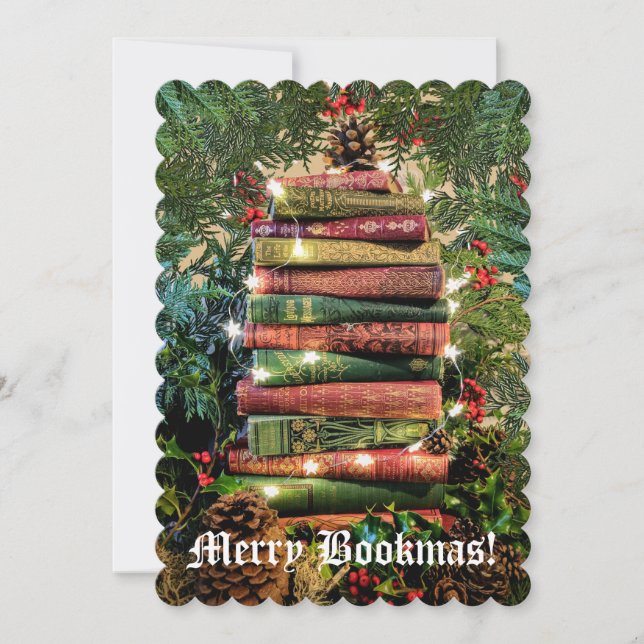 Cartes Pour Fêtes Annuelles Joy Bookmas (Devant)