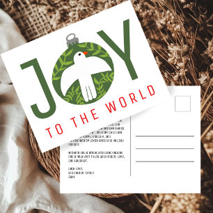 Cartes Pour Fêtes Annuelles JOY Charming Dove Ornement de Noël Xmas 