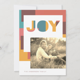 Cartes Pour Fêtes Annuelles Joy Color Blocks