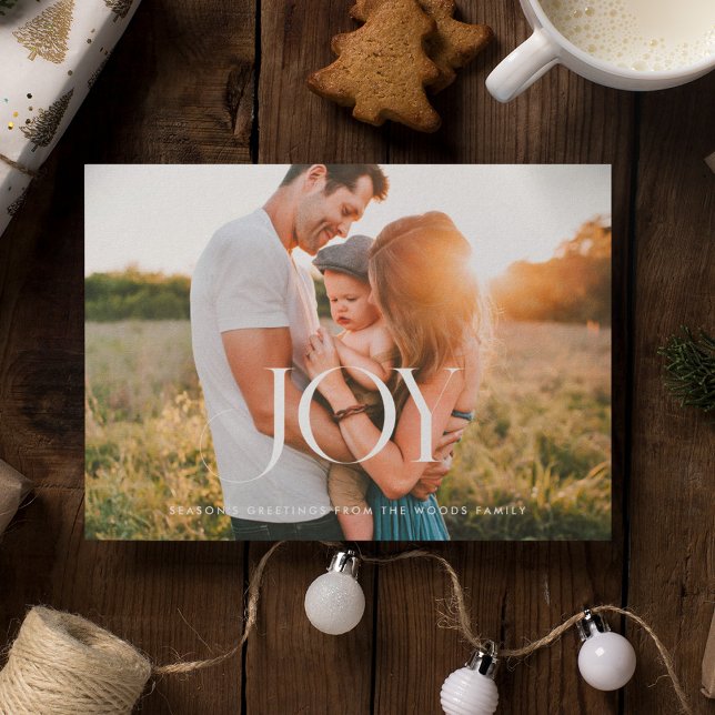 Cartes Pour Fêtes Annuelles Joy Elegant Stylish Photo Inspirative (Créateur téléchargé)