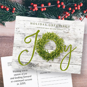 Cartes Pour Fêtes Annuelles Joy et Pine Salutations